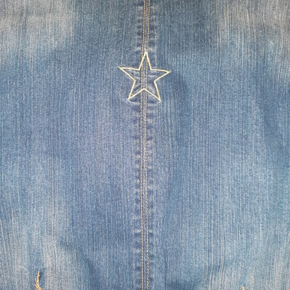 JEANSTAR Women's Acid-Washed Retro Jean Jacket - Picture 4 of 4